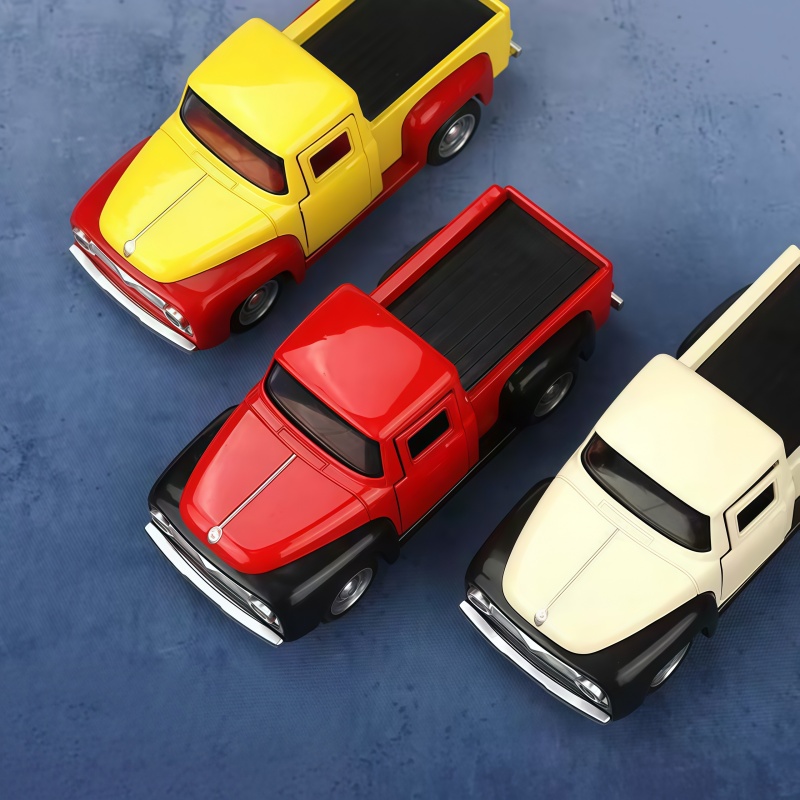 Vintage Collectible Trucks - Caminhonete Retrô de Liga Fundida, Carrinho