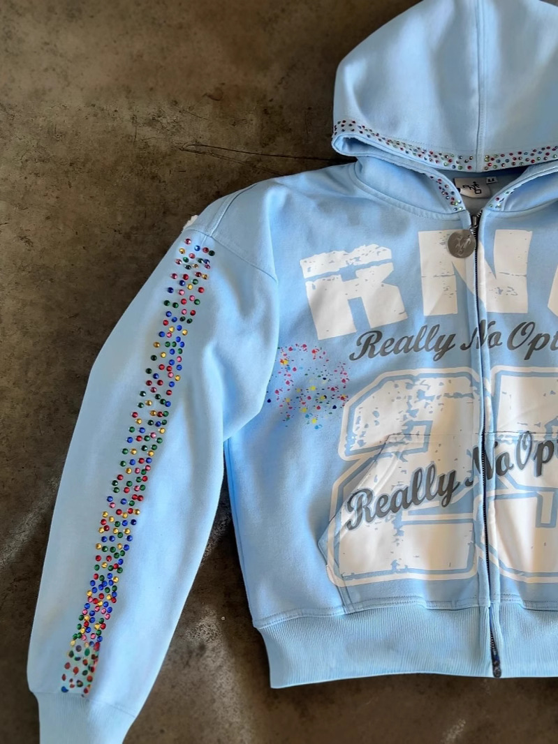 Vintage Zip Hoodie - Outono vintage novo estilo carta de