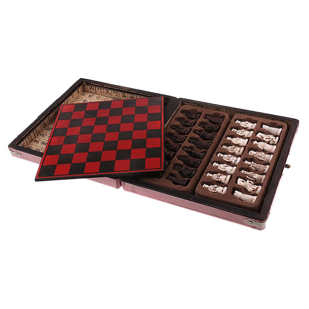 Vintage Collection Playset - Conjunto de Xadrez Chinês em Madeira,