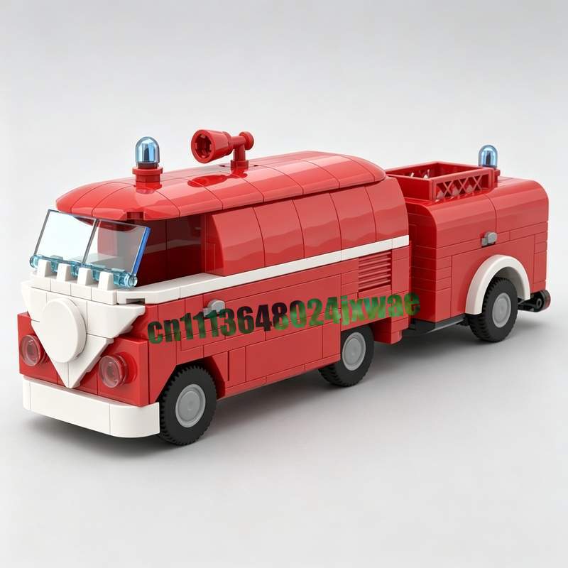 Vintage Collectible Trucks - 369 Peças MOC Caminhão de Bombeiros