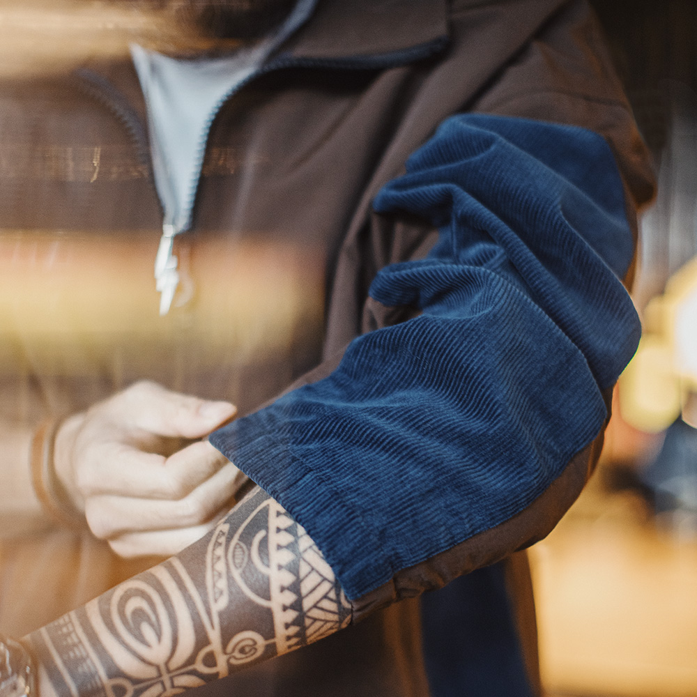 Maden vintage veludo cor-bloco - Vintage Zip Hoodie avaliação e preço