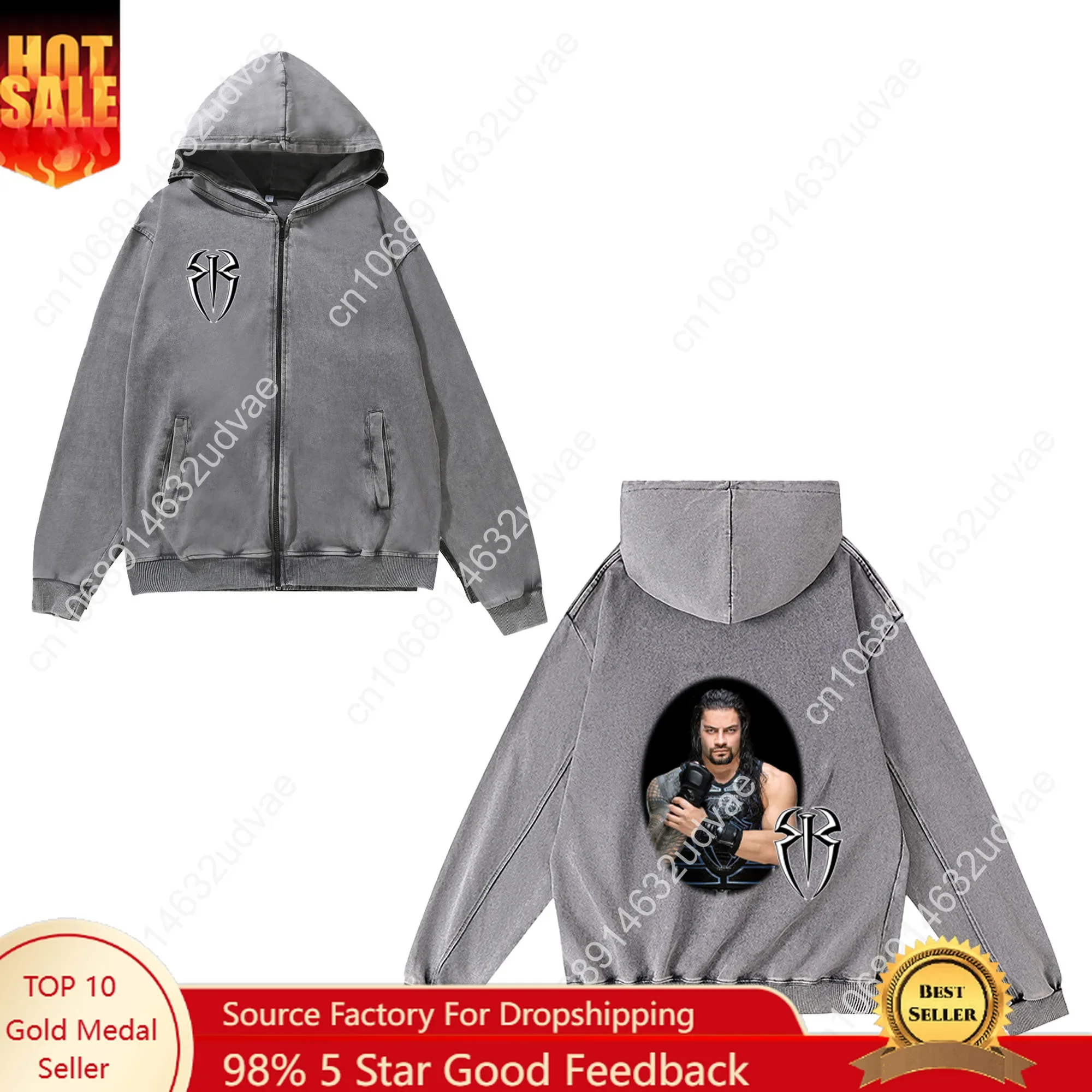 Moletom com Zíper Roman Reigns - Vintage Zip Hoodie avaliação e preço